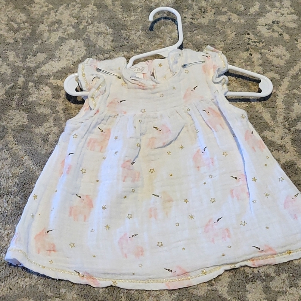Mud Pie Unicorn Dress with matching Bloomers